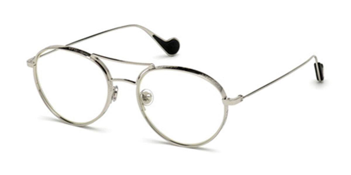 Image of Moncler ML0105 016 Óculos de Grau Prata Masculino PRT