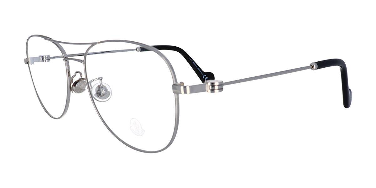 Image of Moncler ML5080D Asian Fit 016 Óculos de Grau Prata Masculino PRT