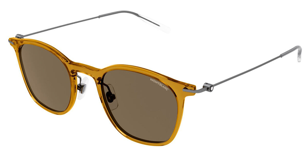 Image of Mont Blanc MB0098S 013 53 Lunettes De Soleil Homme Oranges FR