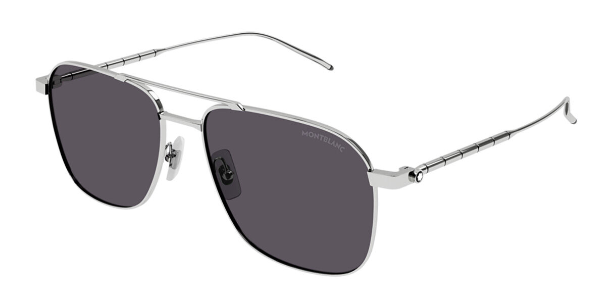 Image of Mont Blanc MB0214S 005 Óculos de Sol Prata Masculino BRLPT