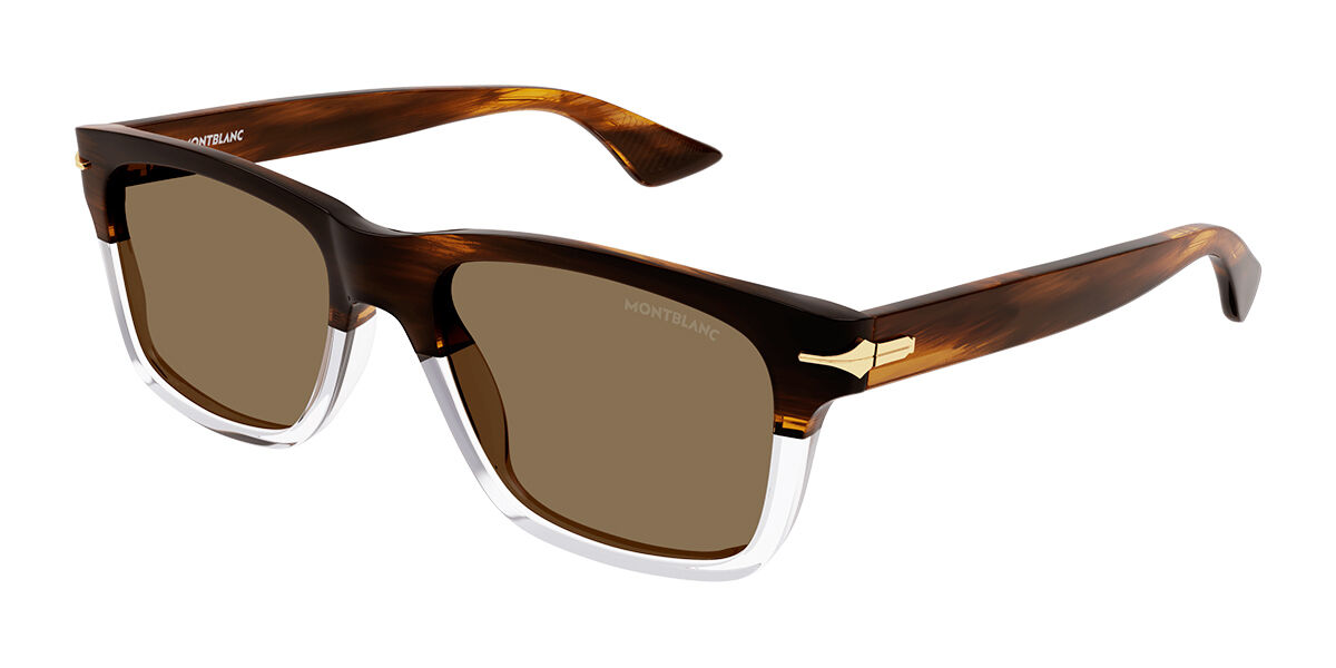 Image of Mont Blanc MB0263S 003 Óculos de Sol Tortoiseshell Masculino PRT