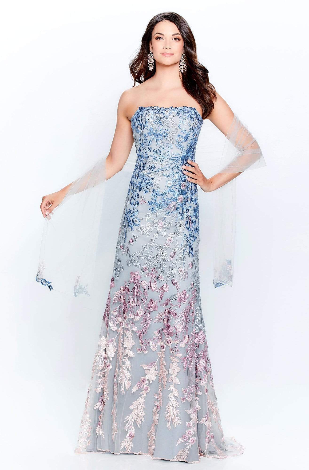 Image of Montage by Mon Cheri - 120911 Embroidered Strapless Sheath Dress