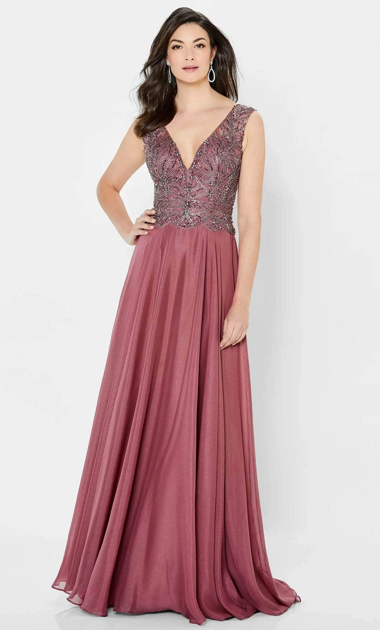Image of Montage by Mon Cheri 122907W - Flowy A-line Embellished Gown