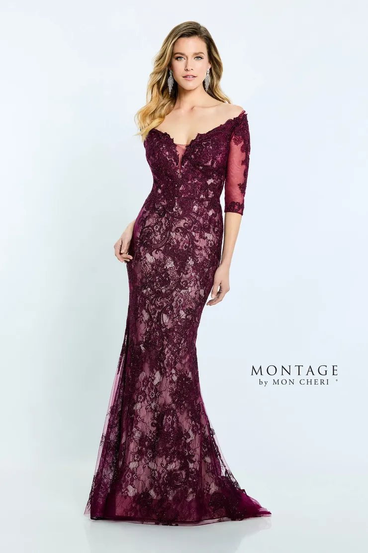 Image of Montage by Mon Cheri M510 - off-Shoulder Sweetheart Neckline Long Gown
