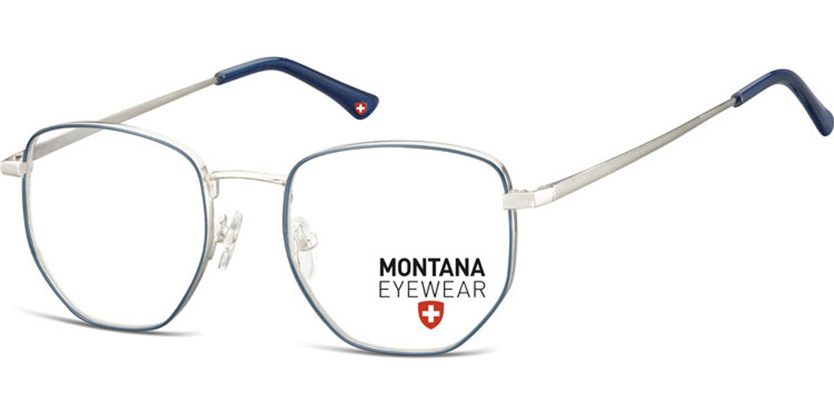 Image of Montana Eyewear MM590 MM590F 52 Blåa Glasögon (Endast Båge) Män SEK