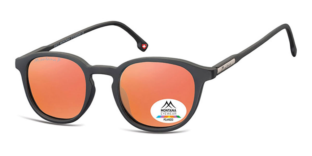 Image of Montana Eyewear MP13 Polarized MP13C 49 Svarta Solglasögon Män SEK