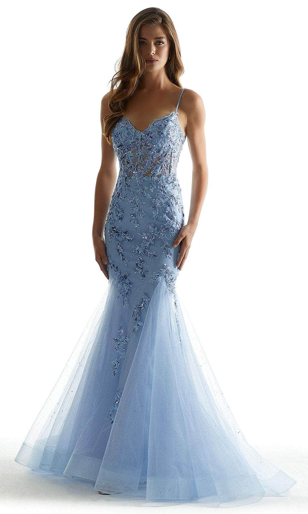 Image of Mori Lee 49043 - Embroidered Sleeveless Prom Dress
