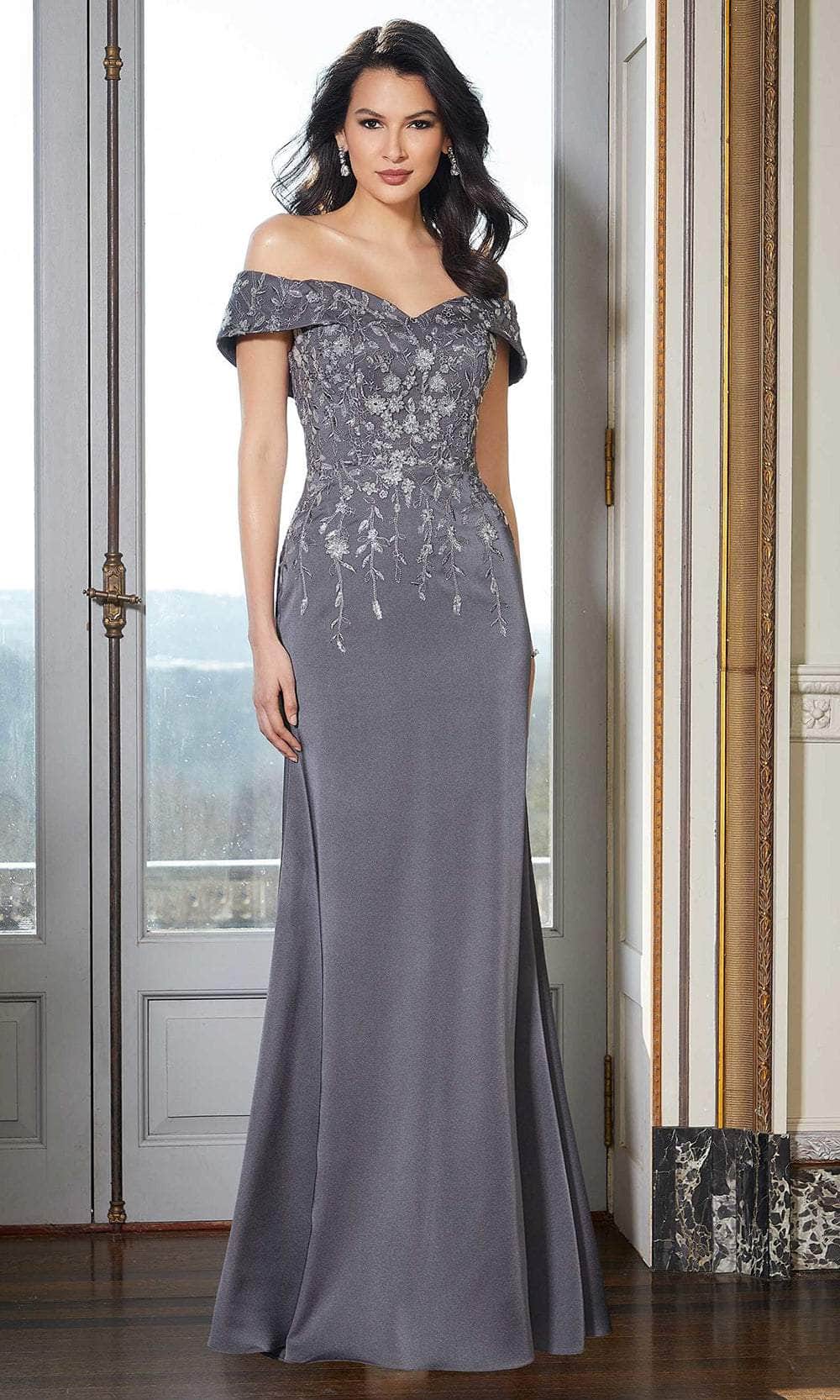 Image of Mori Lee 72615 - Embroidered Sheath Evening Gown