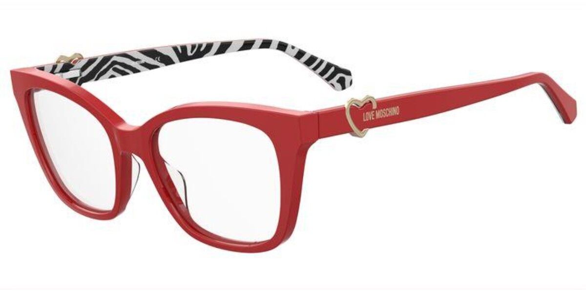 Image of Moschino Love MOL621 C9A 52 Czerwone Damskie Okulary Korekcyjne PL