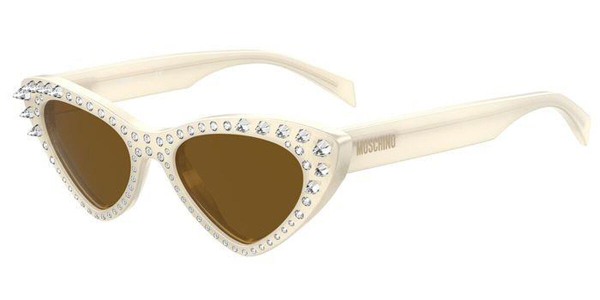 Image of Moschino MOS006/S/STR SZJ/70 Óculos de Sol Brancos Feminino PRT