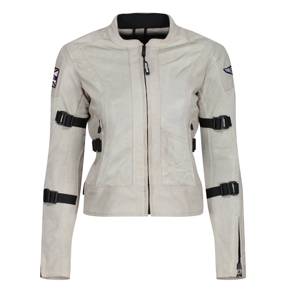 Image of Motogirl Jodie Mesh Jacket Natural Talla L