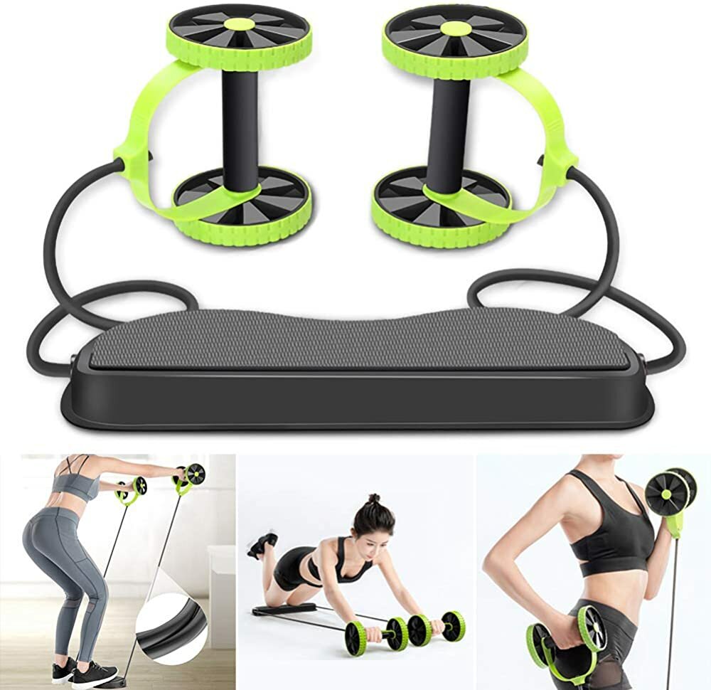 Image of Multi-Function Home Abdominal Wheel Roller Arm Waist Leg Muscle Trainer Fitness Exercise Tools