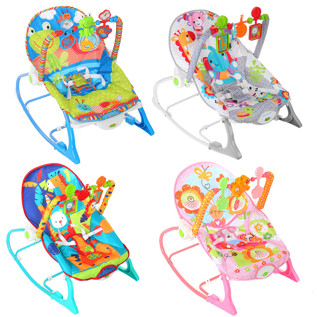 Image of Multifunctional Lightweight Baby Cradling Chair Music Vibration Infant-to-Toddler Rocking Chair