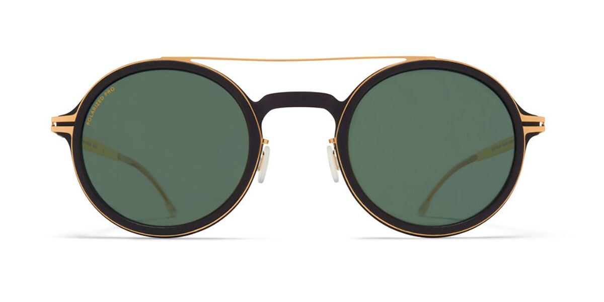 Image of Mykita Hemlock Polarized 585 46 Lunettes De Soleil Homme Dorées FR