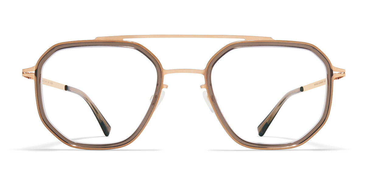 Image of Mykita Satu 653 51 Złote Męskie Okulary Korekcyjne PL