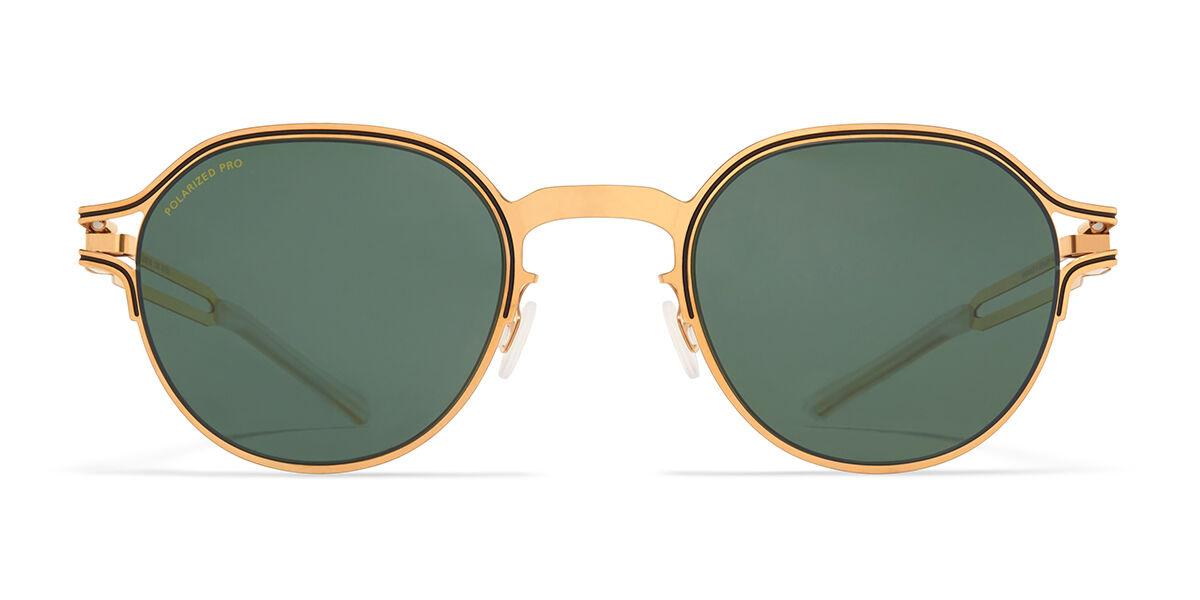 Image of Mykita Vaasa Polarized 056 47 Lunettes De Soleil Homme Dorées FR