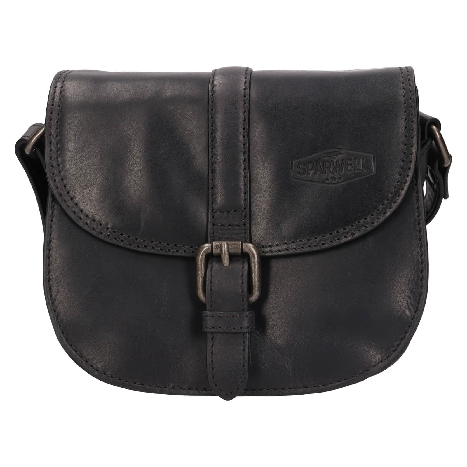 Image of Női bőr crossbody táska Sparwell Kamile - fekete HU