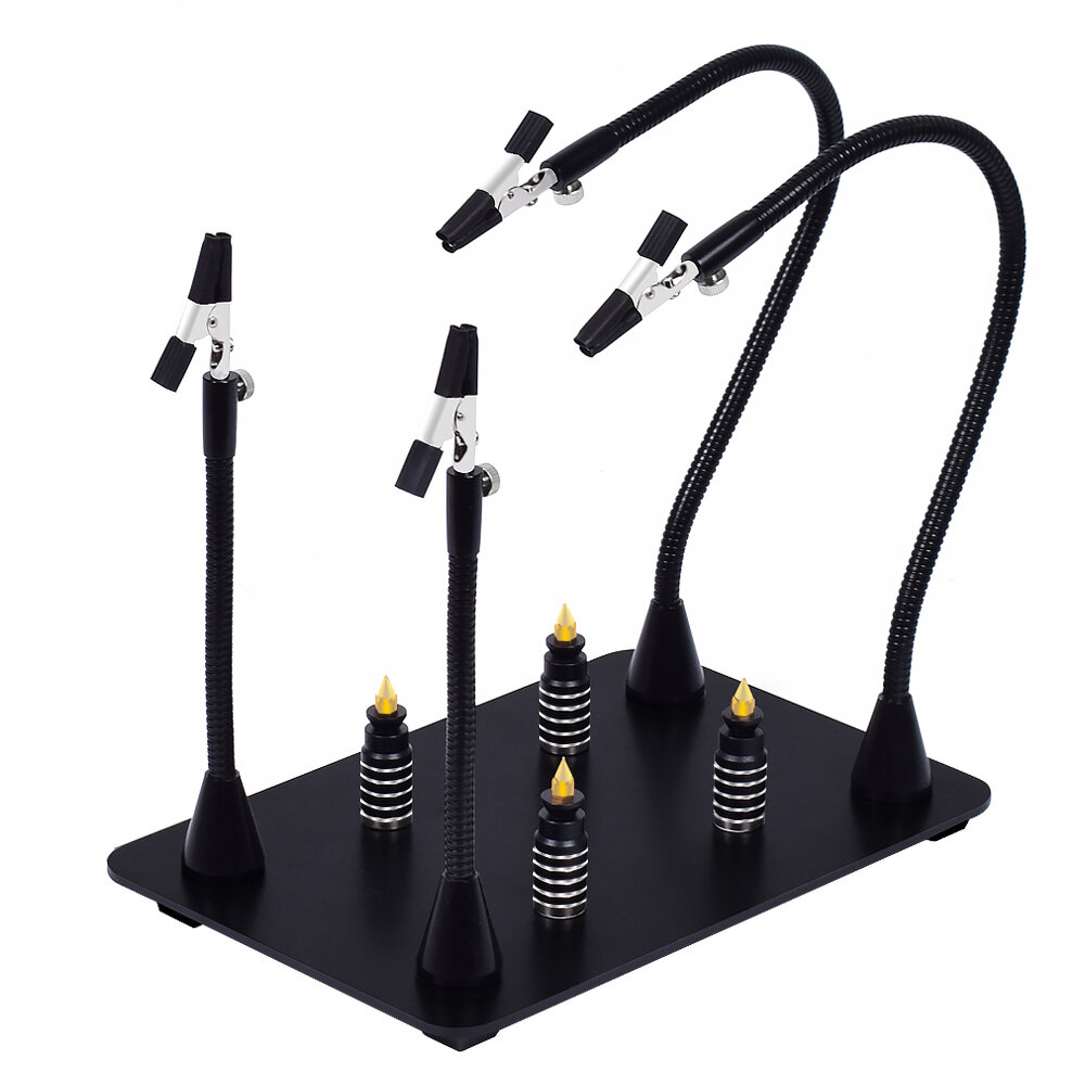 Image of NEWACALOX Magnetic PCB Board Fixed Clip Fixture Flexible Arm Soldering Third Hand Soldering Iron Holder Repair Tools