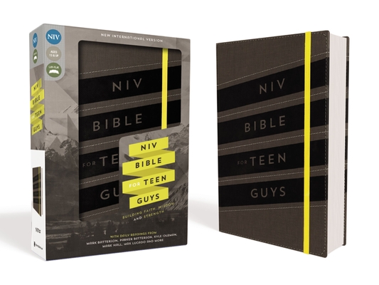 Image of NIV Bible for Teen Guys Leathersoft Charcoal Elastic Closure: Building Faith Wisdom and Strength