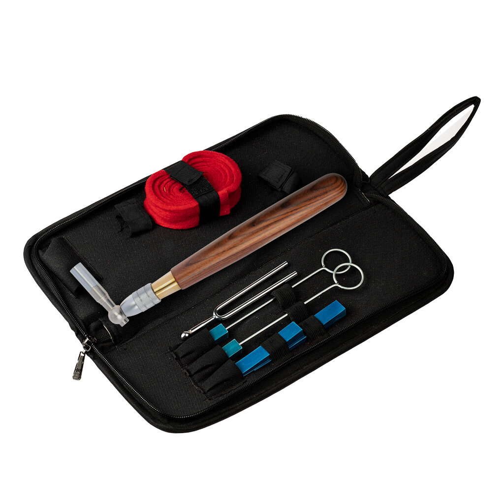 Image of Naomi Piano Tuning Kit W/Piano Tuning Hammer With Rosewood Handle Rubber Mute Temperament Strip Tuning Fork And Case