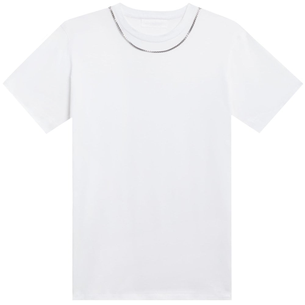 Image of Neil Barrett Men's Neck Chain T-shirt White S
