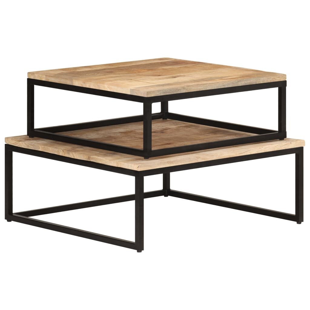 Image of Nesting Coffee Tables 2 pcs Solid Mango Wood