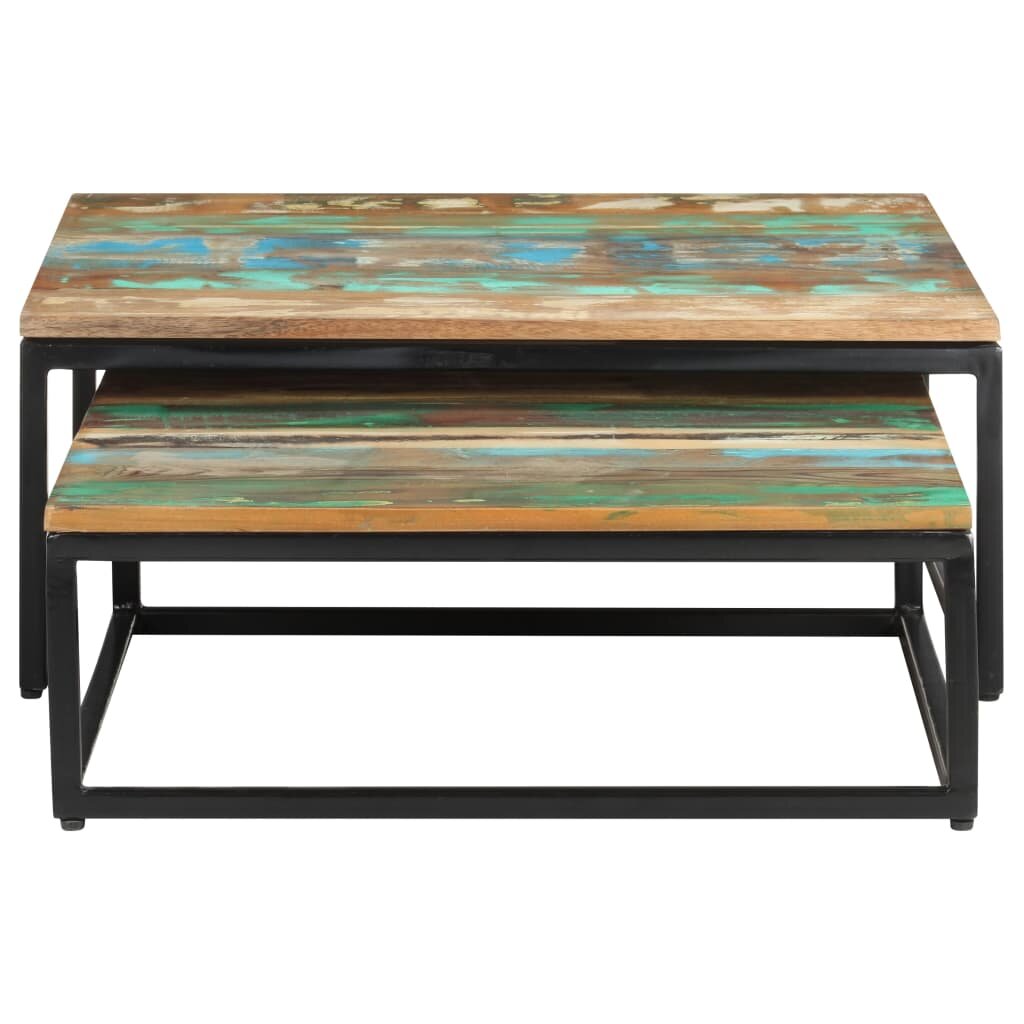 Image of Nesting Coffee Tables 2 pcs Solid Reclaimed Wood