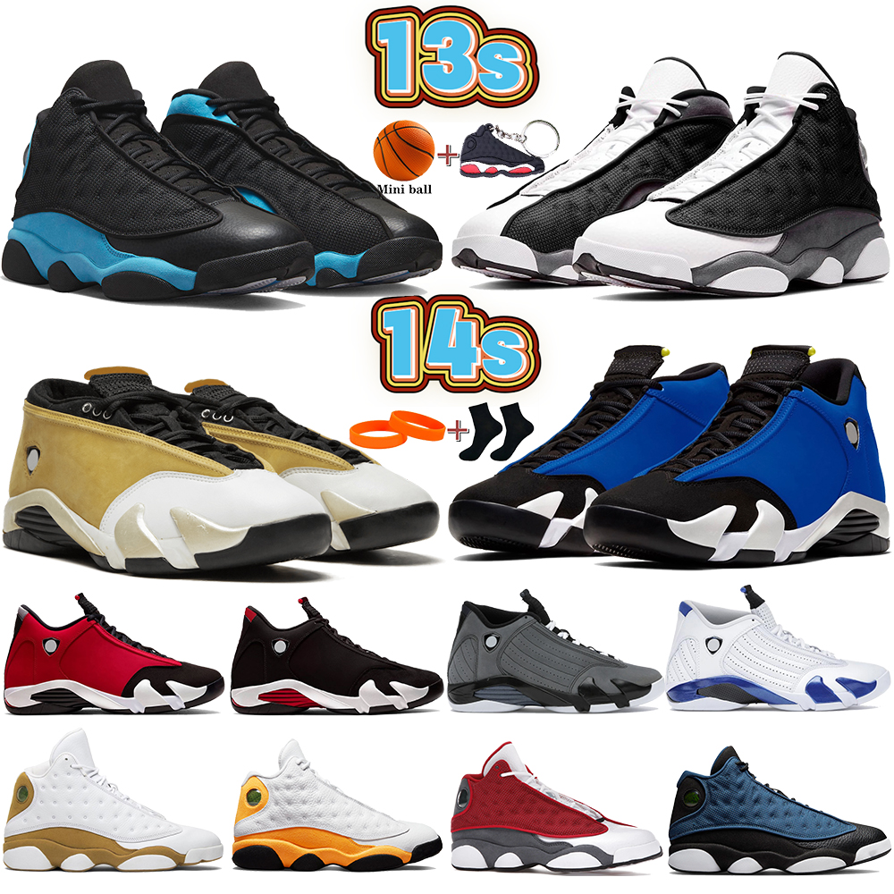 Image of New jumpman 13 14 basketball shoes 13s black flint university french brave blue wheat playoffs 14s laney light ginger gym red toro hyper roy