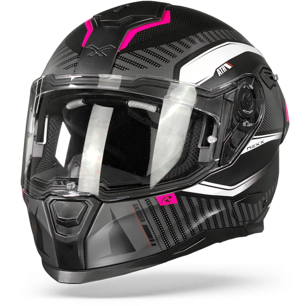 Image of Nexx SX100R Skidder Black Pink Matt Full Face Helmet Size 2XL ID 5600427101295