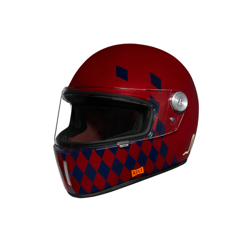 Image of Nexx XG100R Checkmate Burgundy Full Face Helmet Size L ID 5600427107112