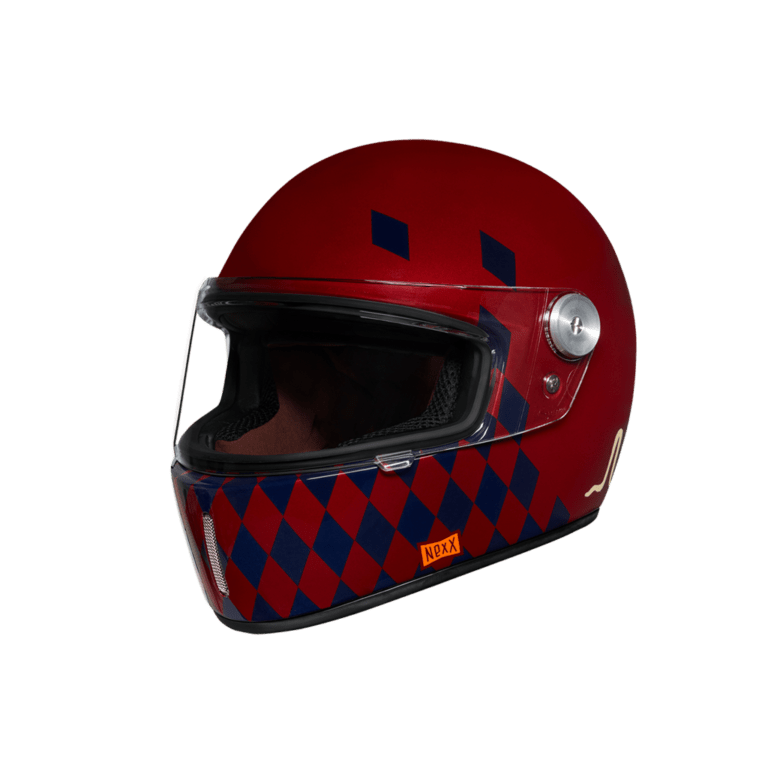 Image of Nexx XG100R Checkmate Burgundy Full Face Helmet Talla M