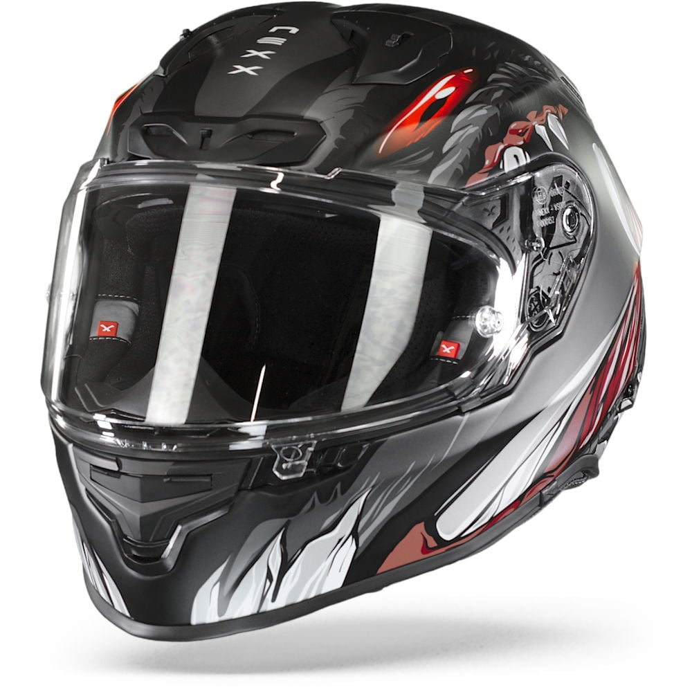 Image of Nexx XR3R Zorga Black Red Matt Full Face Helmet Size M EN