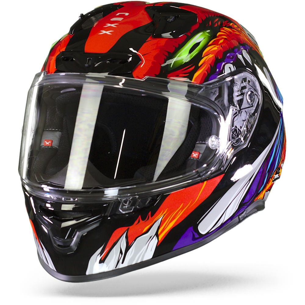 Image of Nexx XR3R Zorga Orange Green Full Face Helmet Size XL EN