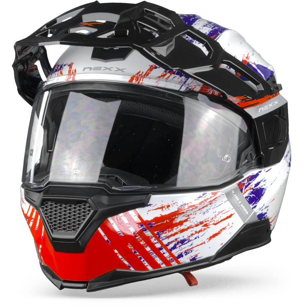 Image of Nexx XVilijord Mudvalley White Blue Red Modular Helmet Size XS ID 5600427084123