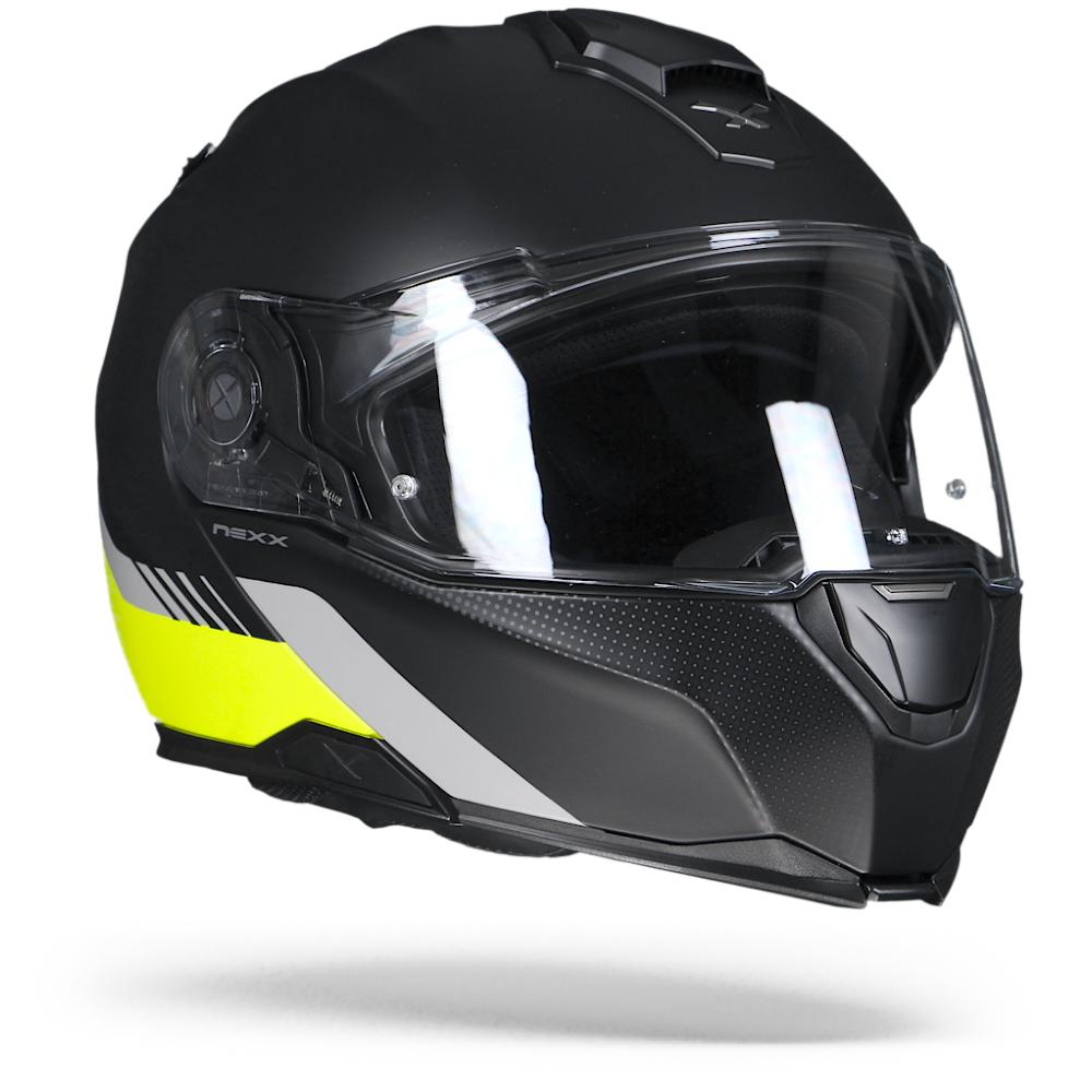 Image of Nexx XVilitur Latitude Black Neon Yellow Matt Modular Helmet Size S EN