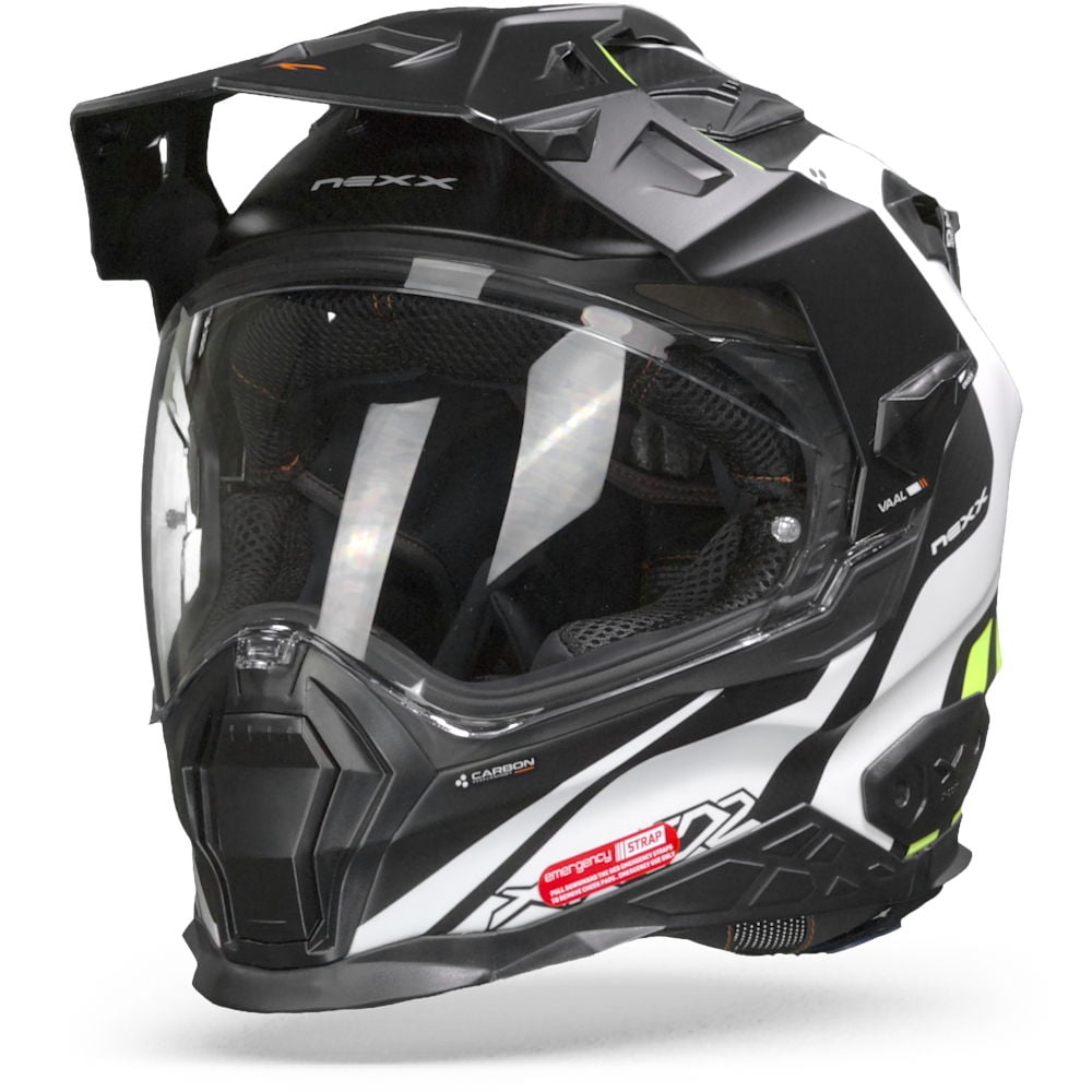 Image of Nexx XWED2 Carbon Vaal White Neon Matt Adventure Helmet Size S ID 5600427089562