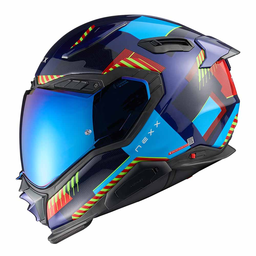 Image of Nexx XWST3 Fluence Blue Red Full Face Helmet Taille S