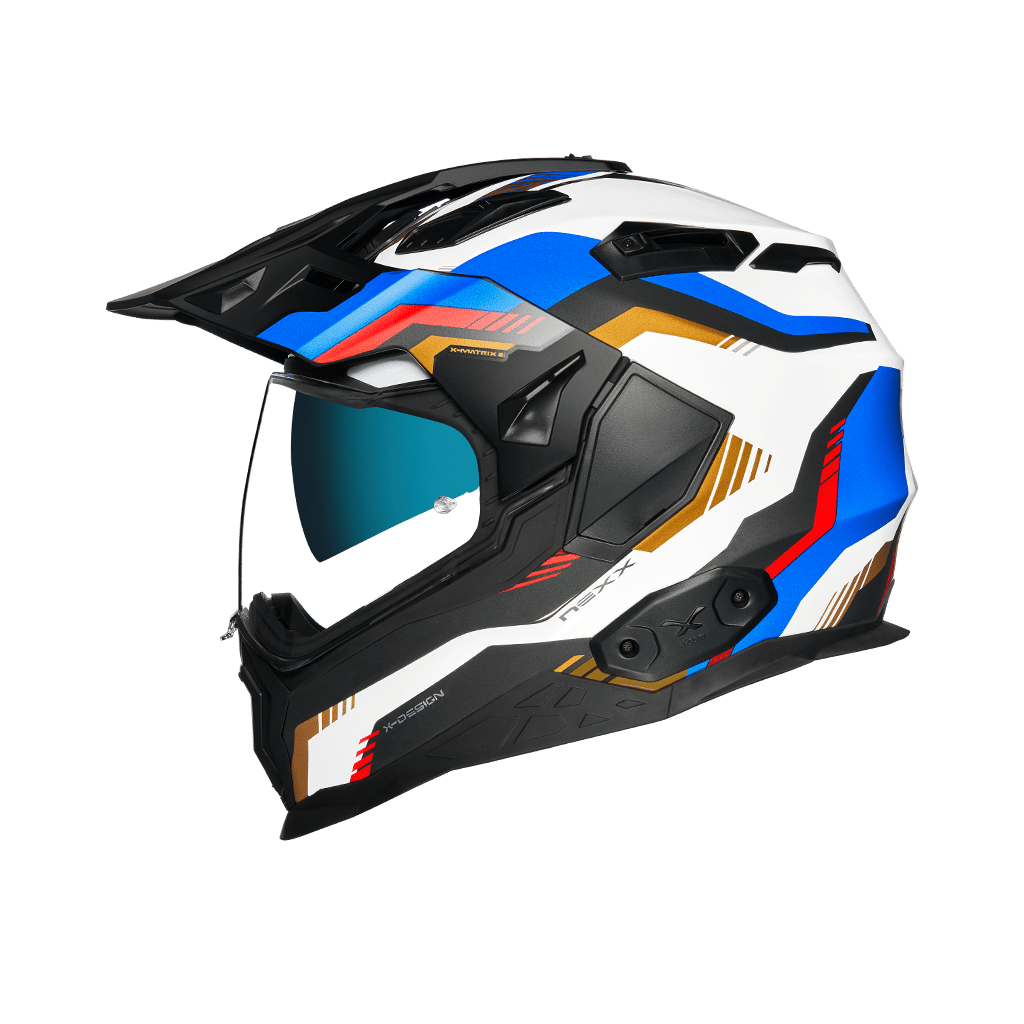 Image of Nexx XWed2 Columbus Blue Gold Adventure Helmet Talla XS