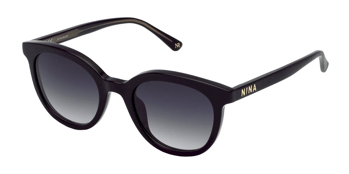 Image of Nina Ricci SNR264 0700 Óculos de Sol Feminino Pretos BRLPT