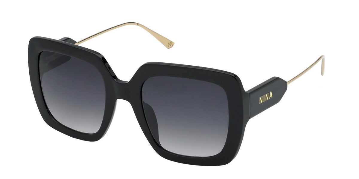 Image of Nina Ricci SNR299 0700 Óculos de Sol Pretos Feminino PRT