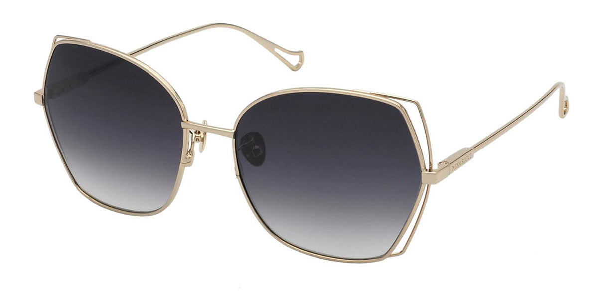 Image of Nina Ricci SNR360 0300 59 Lunettes De Soleil Femme Dorées FR