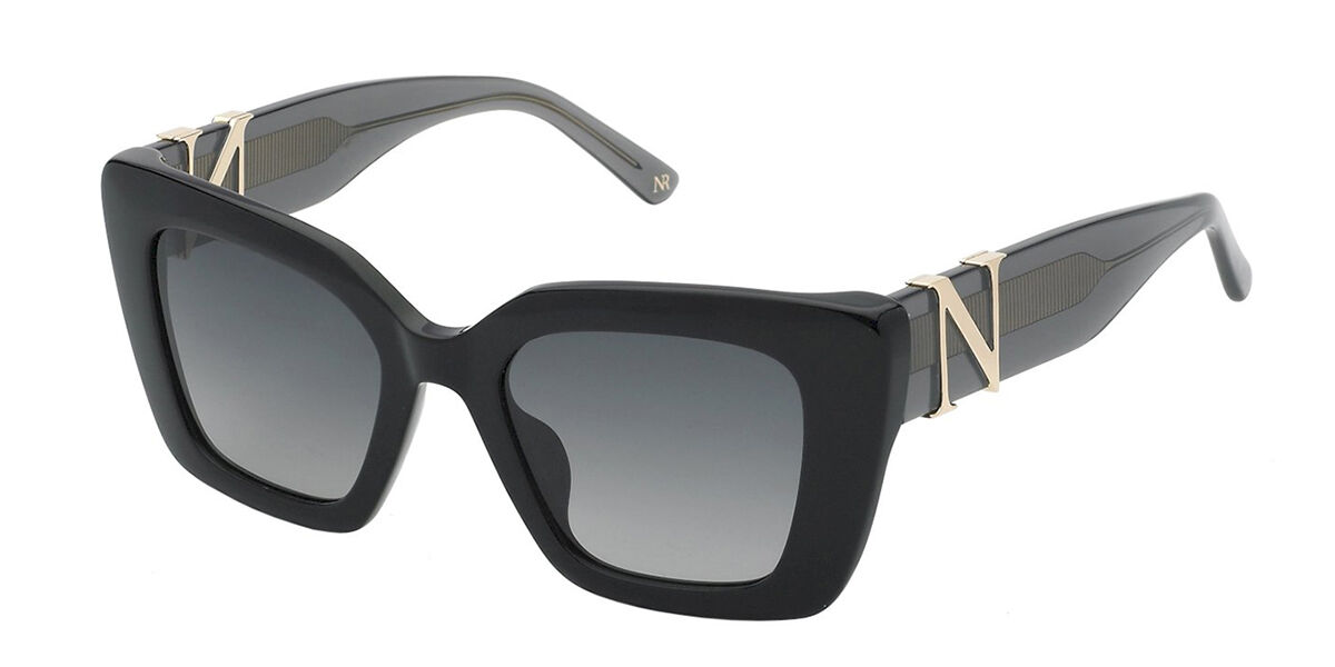 Image of Nina Ricci SNR378 0700 Óculos de Sol Feminino Pretos BRLPT