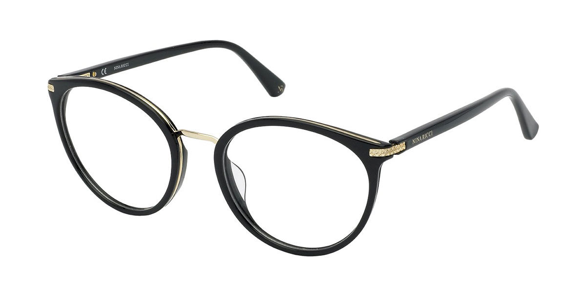 Image of Nina Ricci VNR276N 0700 52 Czarne Damskie Okulary Korekcyjne PL