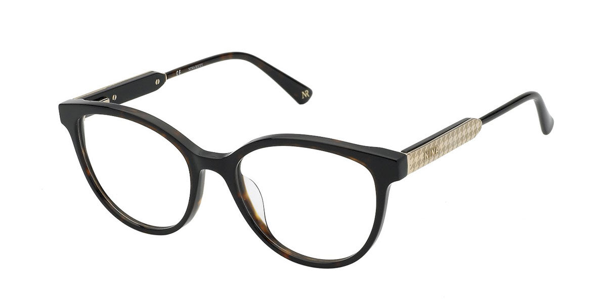 Image of Nina Ricci VNR314 0909 Óculos de Grau Tortoiseshell Masculino BRLPT