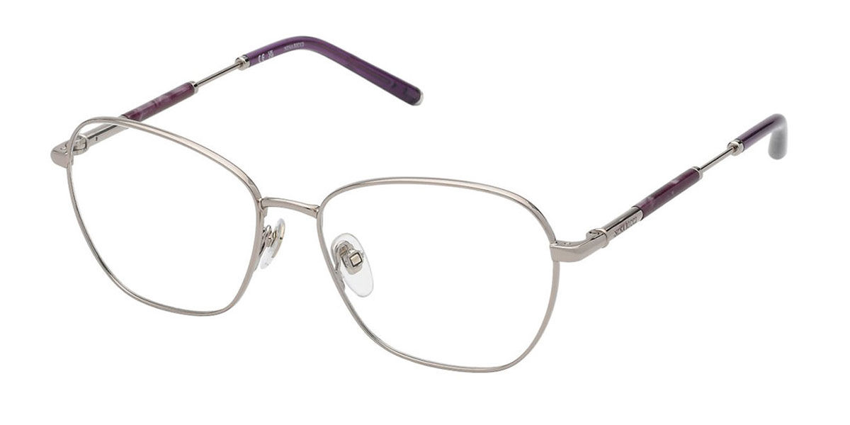 Image of Nina Ricci VNR346 0A39 Óculos de Grau Prata Feminino BRLPT