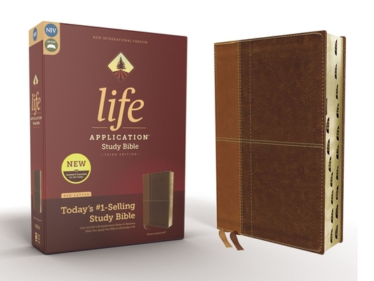 Image of Niv Life Application Study Bible Third Edition Leathersoft Brown Indexed Red Letter Edition