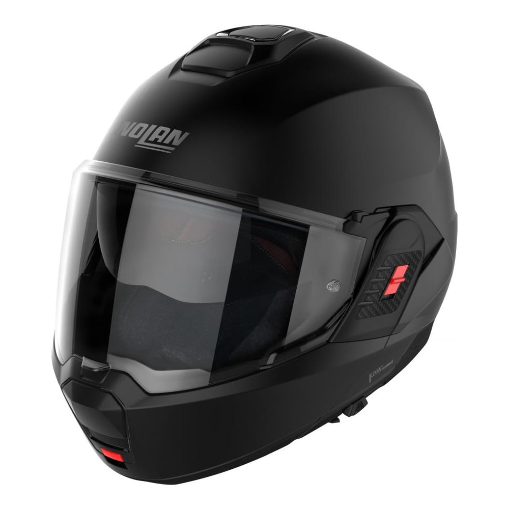 Image of Nolan N120-1 Classic N-COM 010 Flat Black Modular Helmet Talla S