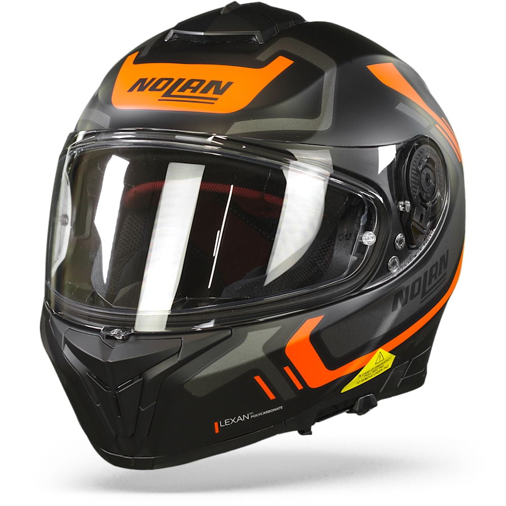 Image of Nolan N80-8 Ally N-Com 41 Flat Black Orange Full Face Helmet Size XL EN
