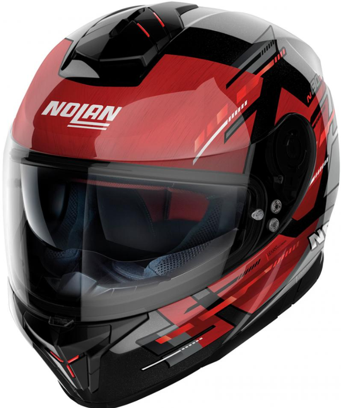 Image of Nolan N80-8 Meteor 68 Metal Black Full Face Helmet Size S ID 8030635673098