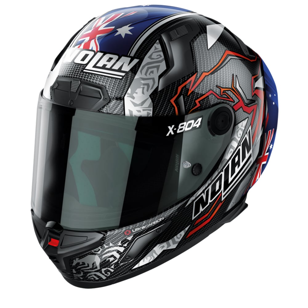 Image of Nolan X-804 RS Ultra Carbon Stoner 10th Anniversary 026 Replica Full Face Helmet Größe XL